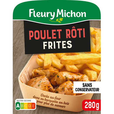 Plat cuisiné Individuel poulet rôti et frites FLEURY MICHON - 280g