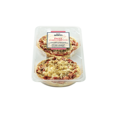 Pizza jambon et emmental MAISON SAPRESTI, 2x140g