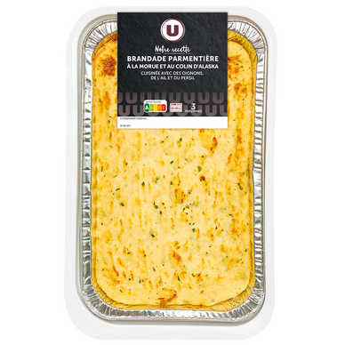 Brandade parmentière à la morue et au colin d'Alaska, 3 parts, 800g