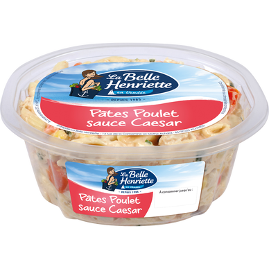 Salade de pâtes penne, poulet, sauce caesar, LA BELLE HENRIETTE, 300g