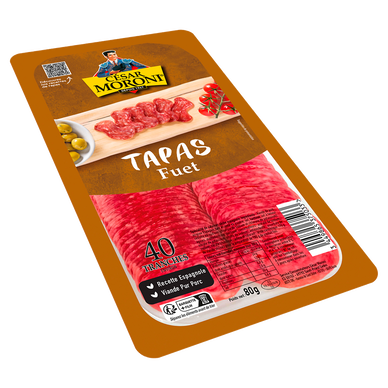 Saucisson fuet Tapas - CESAR MORONI - 40 tranches - 80g