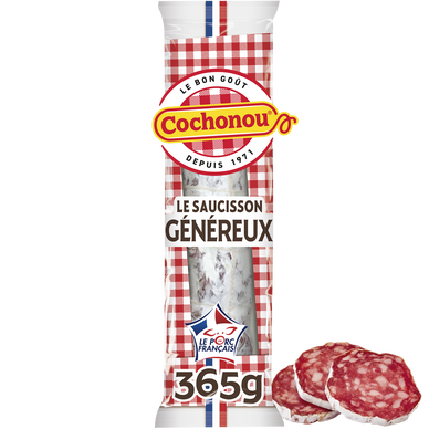 Saucisson Le Généreux Porc Français - COCHONOU - 365g