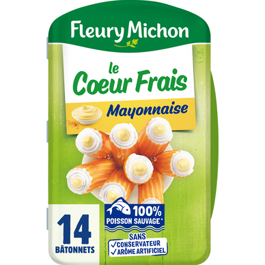 Bâtonnets de surimi coeur frais mayonnaise FLEURY MICHON x14 - 224g