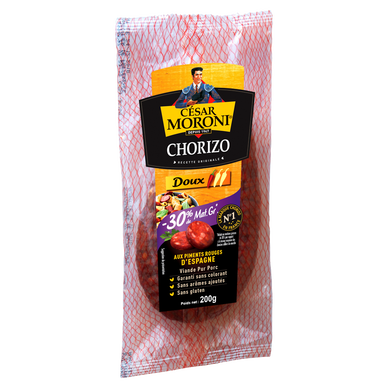 Chorizo -30% matières grasses - CESAR MORONI - 200g