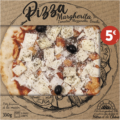 Pizza margherita olives, 330g