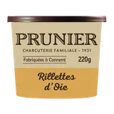Rillettes d'oie, PRUNIER, pot de 220g