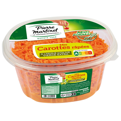 Carottes râpées à l'huile d'olive vierge extra PIERRE MARTINET 850g