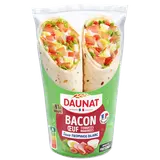 Sandwich wrap be wrappy bacon grillé, oeufs, tomates marinées et sauceyaourt DAUNAT, 190g