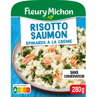 Plat cuisiné Individuel risotto au saumon épinards FLEURY MICHON - 280g