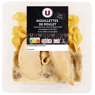Aiguillettes de poulet à la crème, 1 part, 300g