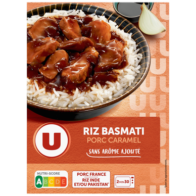 Porc au caramel et riz  300g