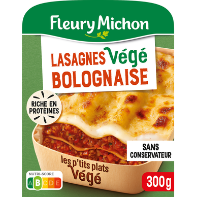 Plat cuisiné Individuel Lasagnes végétarien bolognaise FLEURY MICHON -300g