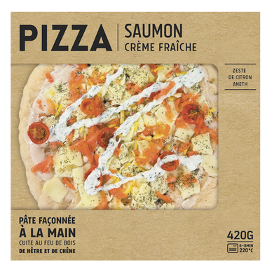 Pizza saumon zestes citron crème fraîche aneth, 420g