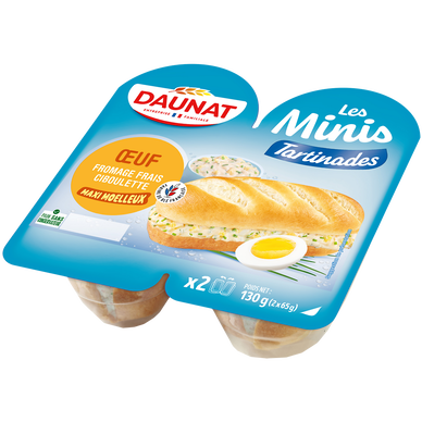 Mini tartinade oeuf fromage frais cibroulette DAUNAT 130G