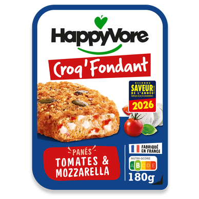 Croq'Fondant tomate&mozzarella fondante HAPPYVORE 180g