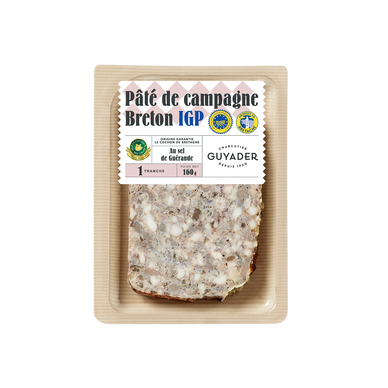 Pâté de campagne Breton au sel de Guérande, IGP, GUYADER, 160g