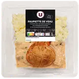 Paupiette de veau sauce aux champignons et écrasé de pommes de terre,1 part, 300g