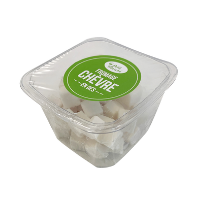 Dés de fromage de chèvre, au lait pasteurisé, 32% de MG, 120g