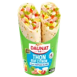 Sandwich Wrap Galette de blé aux graines de lin sauce yaourt herbes, de thon Listao naturel et tomates marinées 190g