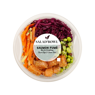 Salade bowl saumon fumé, 1 part, 350g