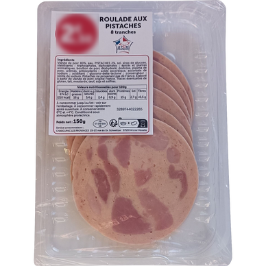 Roulade aux pistaches, 8 tranches, 150g