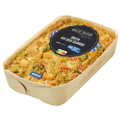 Gratin aux deux saumons QUALITE TRAITEUR, 1 part, 300g