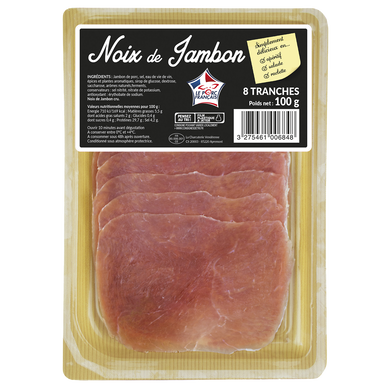 Noix de jambon, 8 tranches, 100g