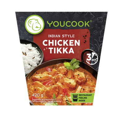 Filet de poulet, sauce épicée au lait de coco et riz YOUCOOK 420g