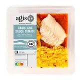 Cabillaud sauce tomate aux épices légumes et semoule AGIS, 1part, 320g