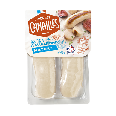 Boudin blanc nature à l'ancienne Viande de Porc Français BRIENT,2x125g