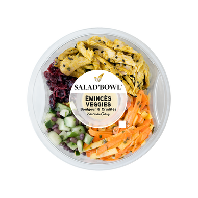 Salade bowl veggie bougour légumes, 1 part, 350g