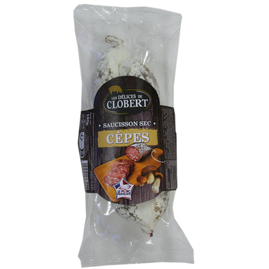 Saucisson sec aux cèpes VPF LES DELICES DE CLOBERT 180g