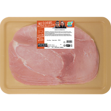Jambon cuit découenné dégraissé 100% Pays de Loire 4 tranches
