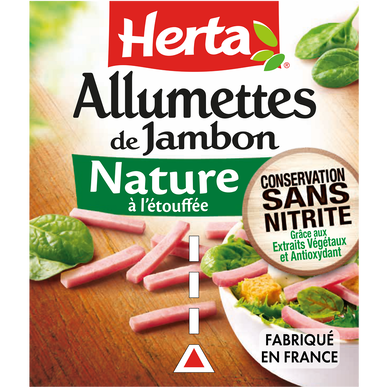 Allumettes jambon conservation sans nitrite HERTA 2x75g