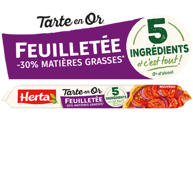 Pâte feuilletée -30%mg tarte en or HERTA 230g
