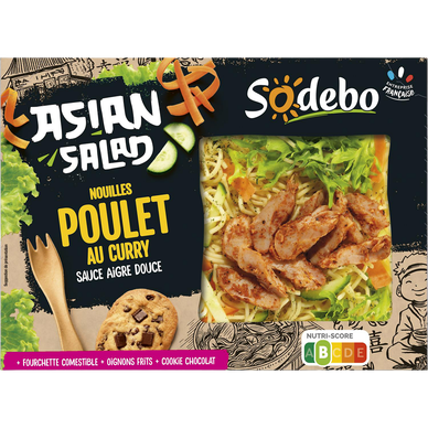 Asian salade poulet curry SODEBO 320g