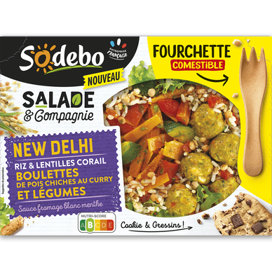 Salade&Cie New Delhi riz boulettes végétale SODEBO 320g