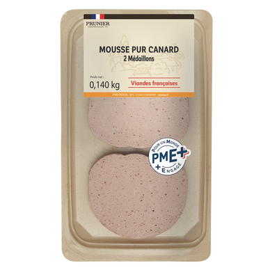 Mousse pur canard, 2 médaillons, 140g