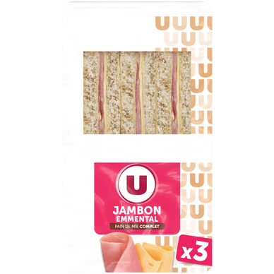 Sandwich tripe jambon emmental U 210g