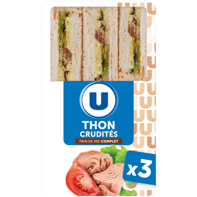 Sandwich thon crudités U x3 210g