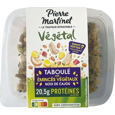 Taboulé aux émincés de végétaux noix de cajou PIERRE MARTINET 250g