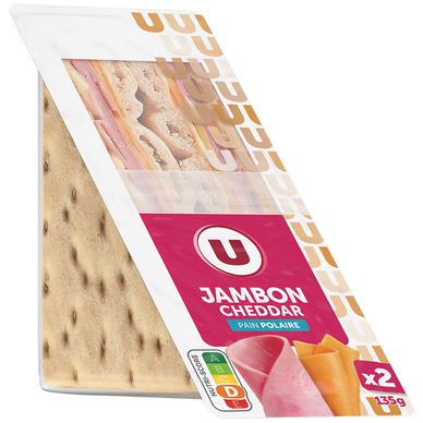 Sandwich polaire jambon cheddar U 135g