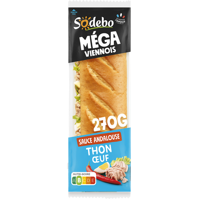 Sandwich méga baguette thon sauce andalouse SODEBO 270g