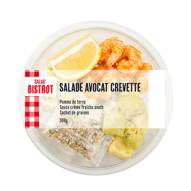 Salad'bistrot avocat crevette, 1 part, 300g