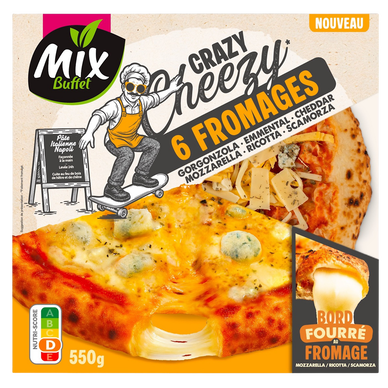 Pizza cheezy 6 fromages MIX BUFFET 550g