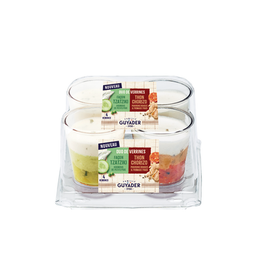 Duo verrines Tzatziki thon chorizo GUYADER, 4x40g