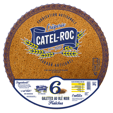 6 Galettes au blé Noir Fraiches, CATEL ROC, 380g