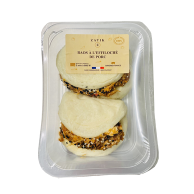 Baos à l'effiloché de porc x2 200g