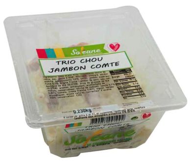 Trio de choux jambon et comté, SOLEANE, barquette de 230g