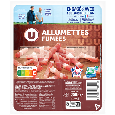 Allumettes fumées BBC U 2x100g